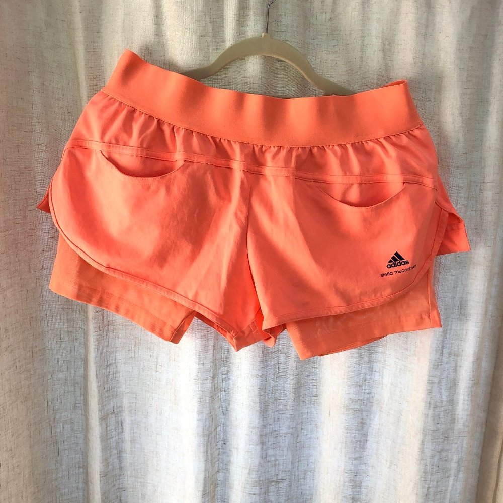 Adidas Stella McCartney Orange Athletic Shorts 40